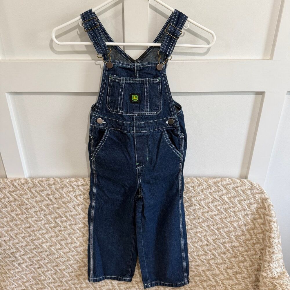 John Deere Tractors Denim Jean Bib Overalls Toddler Boy Girl